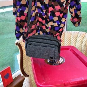 Lug Heathered Gray Crossbody Bag Scoop